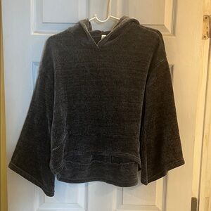 Gilligan & O'Malley Charcoal V-Neck Hooded Sweater
